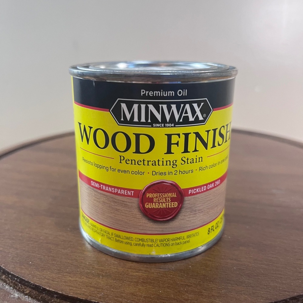 Minwax Wood Finish Penetrating Stain 8oz Pickled Oak 260 New Oil-Based Interior